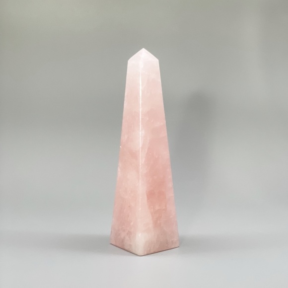 Rose Quartz Obelisk, Crystal Point - 6.2” H - Picture 7 of 8